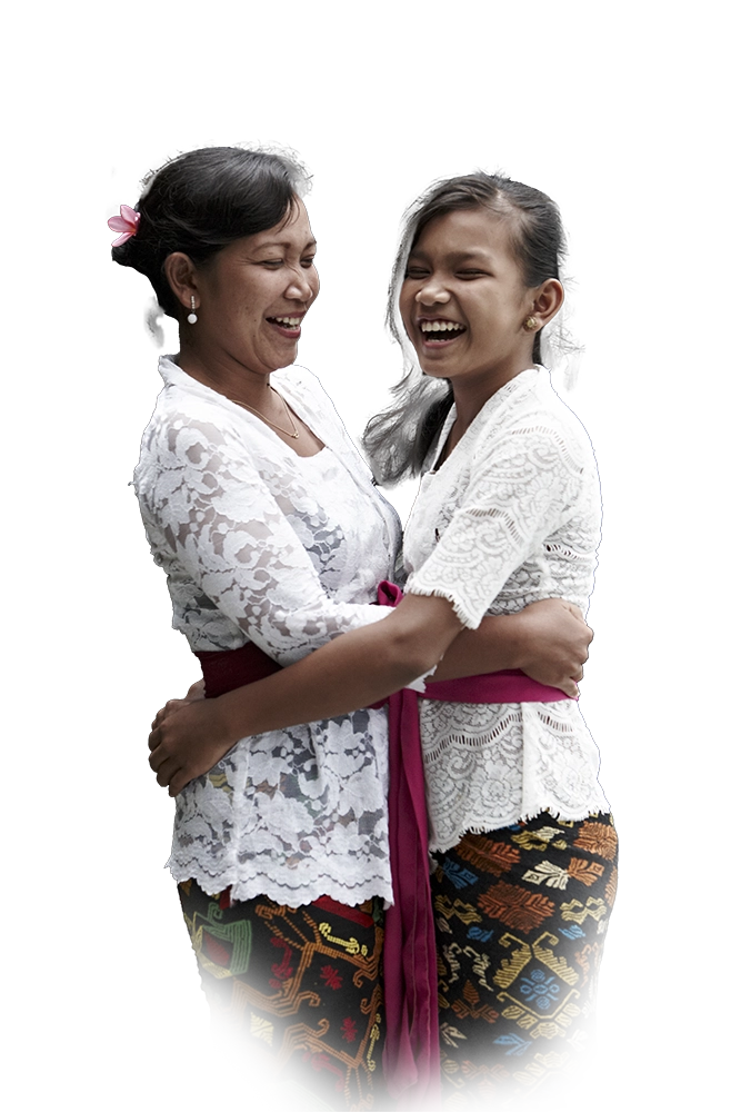 BumbuBali team member in traditional Balinese udeng headwrap